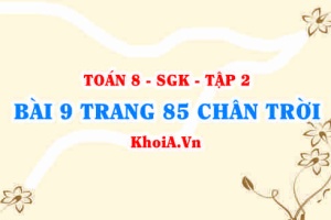 Bài 9 trang 85 Toán 8 Chân trời sáng tạo Tập 2